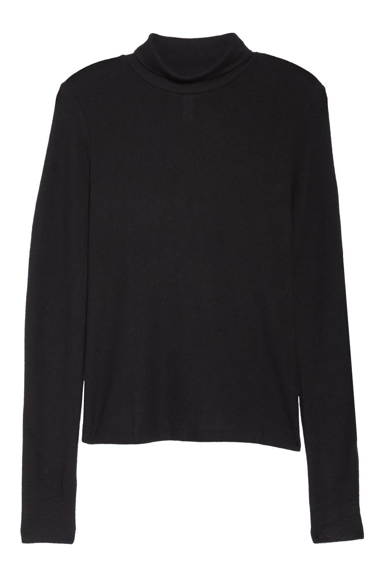 Embrace Long Sleeve Turtleneck, Alternate, color, BLACK