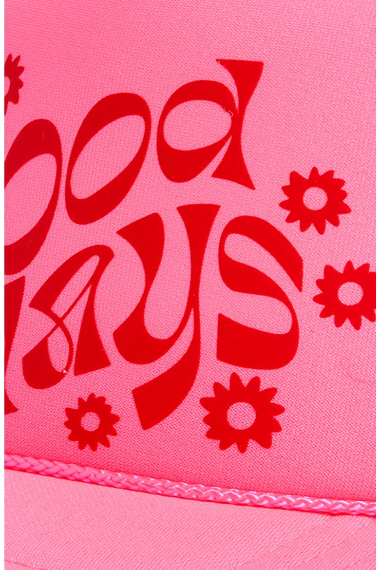 Good Days Trucker Hat, Alternate, color, NEON PINK