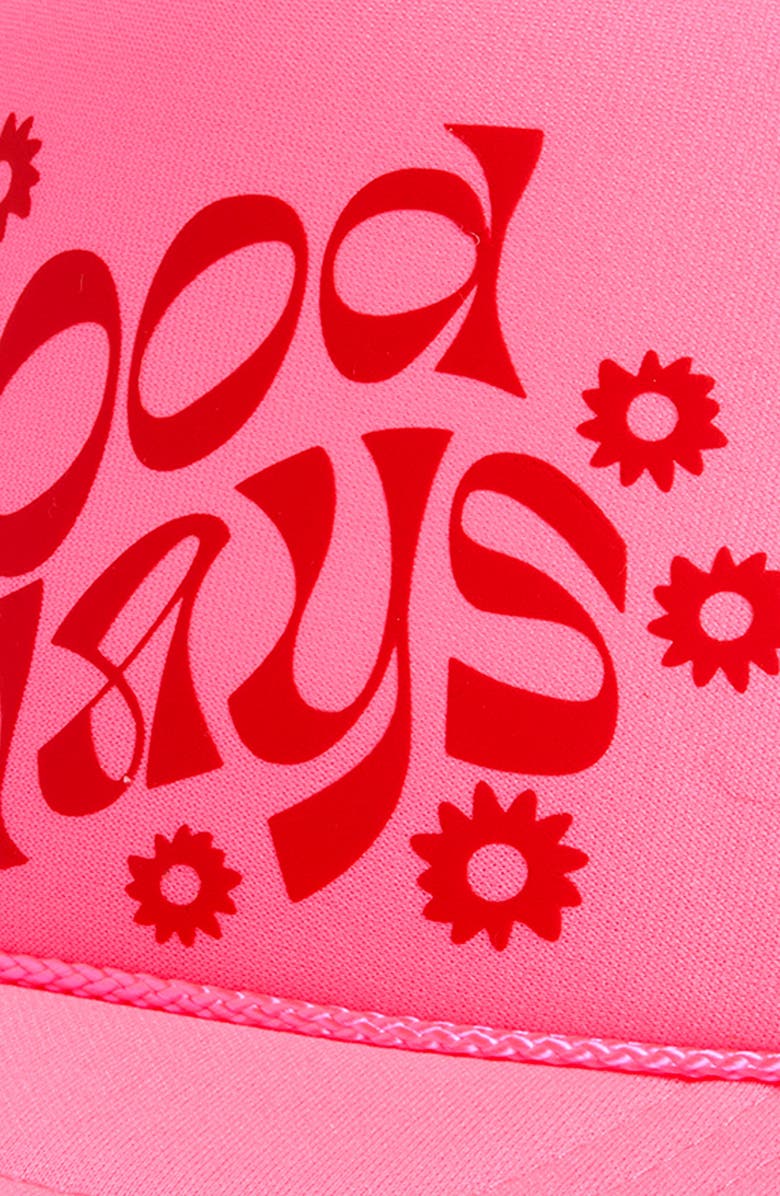 Local Beach Good Days Trucker Hat, Alternate, color, Neon Pink
