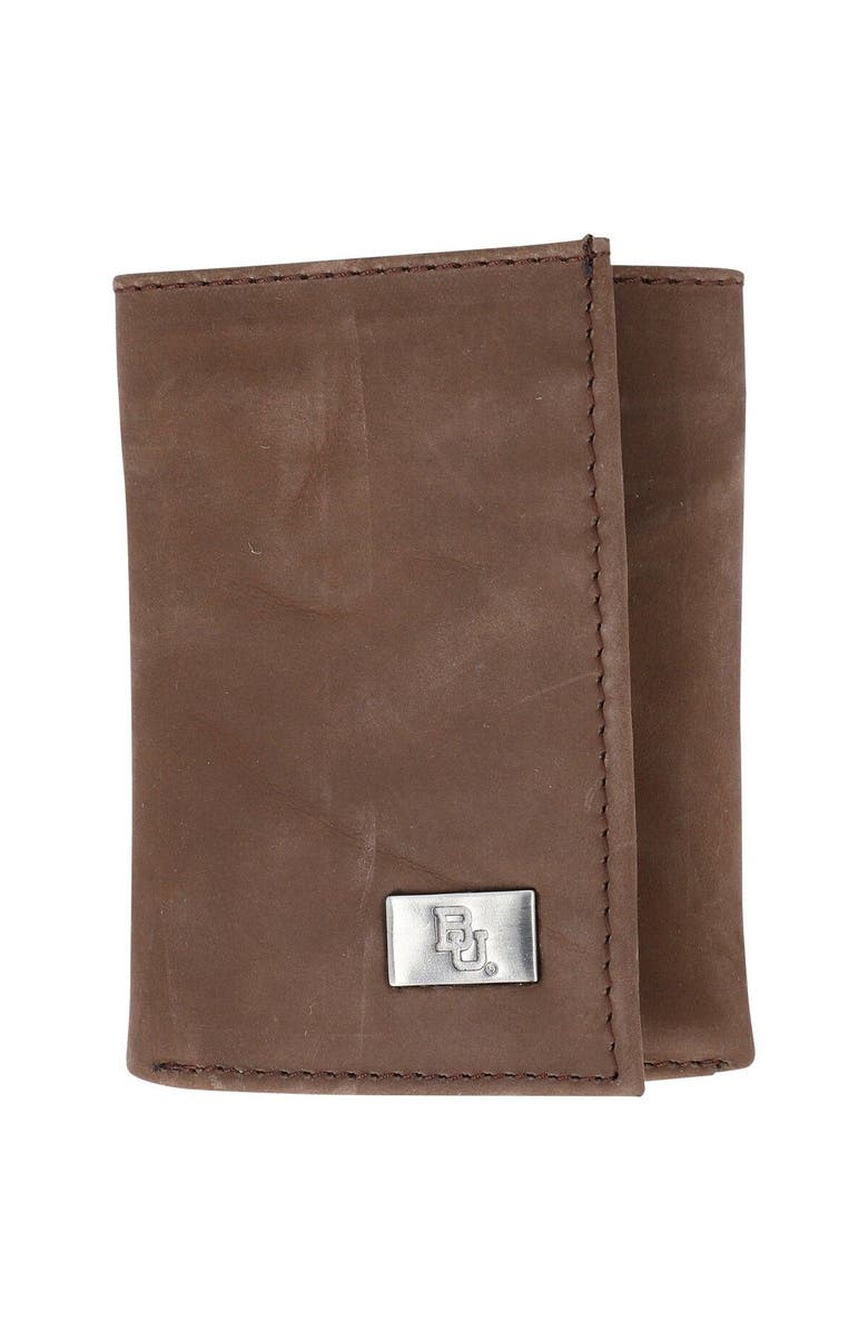 EAGLES WINGS Baylor Bears Leather Trifold Wallet with Concho, Main, color, 