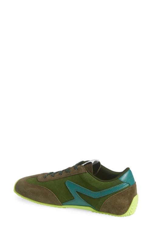 Rag & Bone Ultra Slim Retro Suede Runner Sneakers In Tree Frog Suede