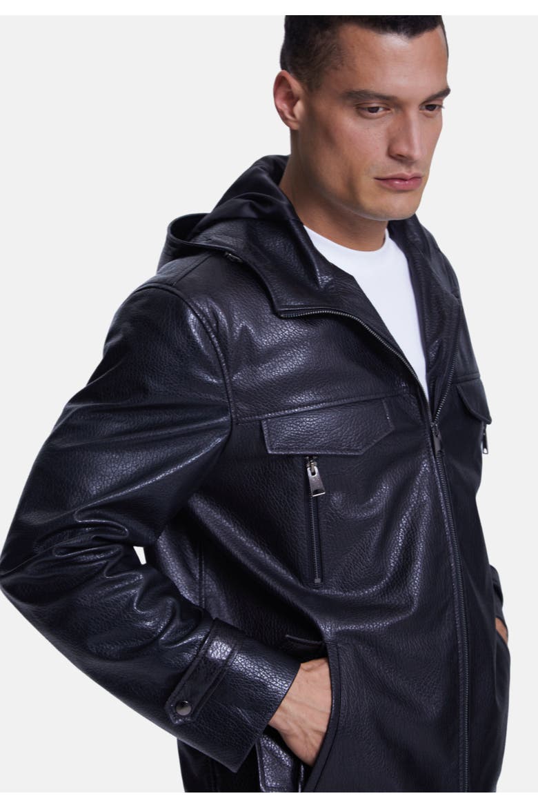 Adrian Leather Jacket, Alternate, color, Black