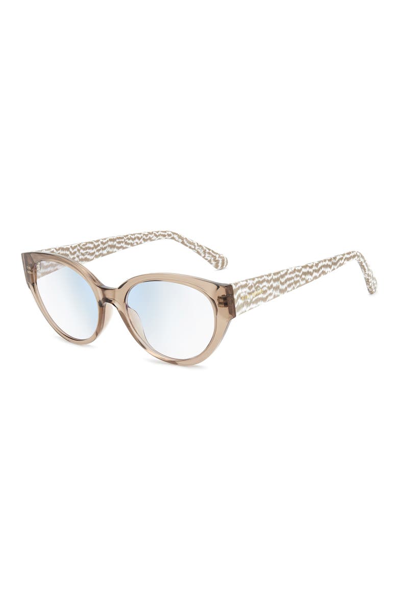 Caia 53mm Reading Glasses, Alternate, color, CRYSTAL BEIGE/ BLUE
