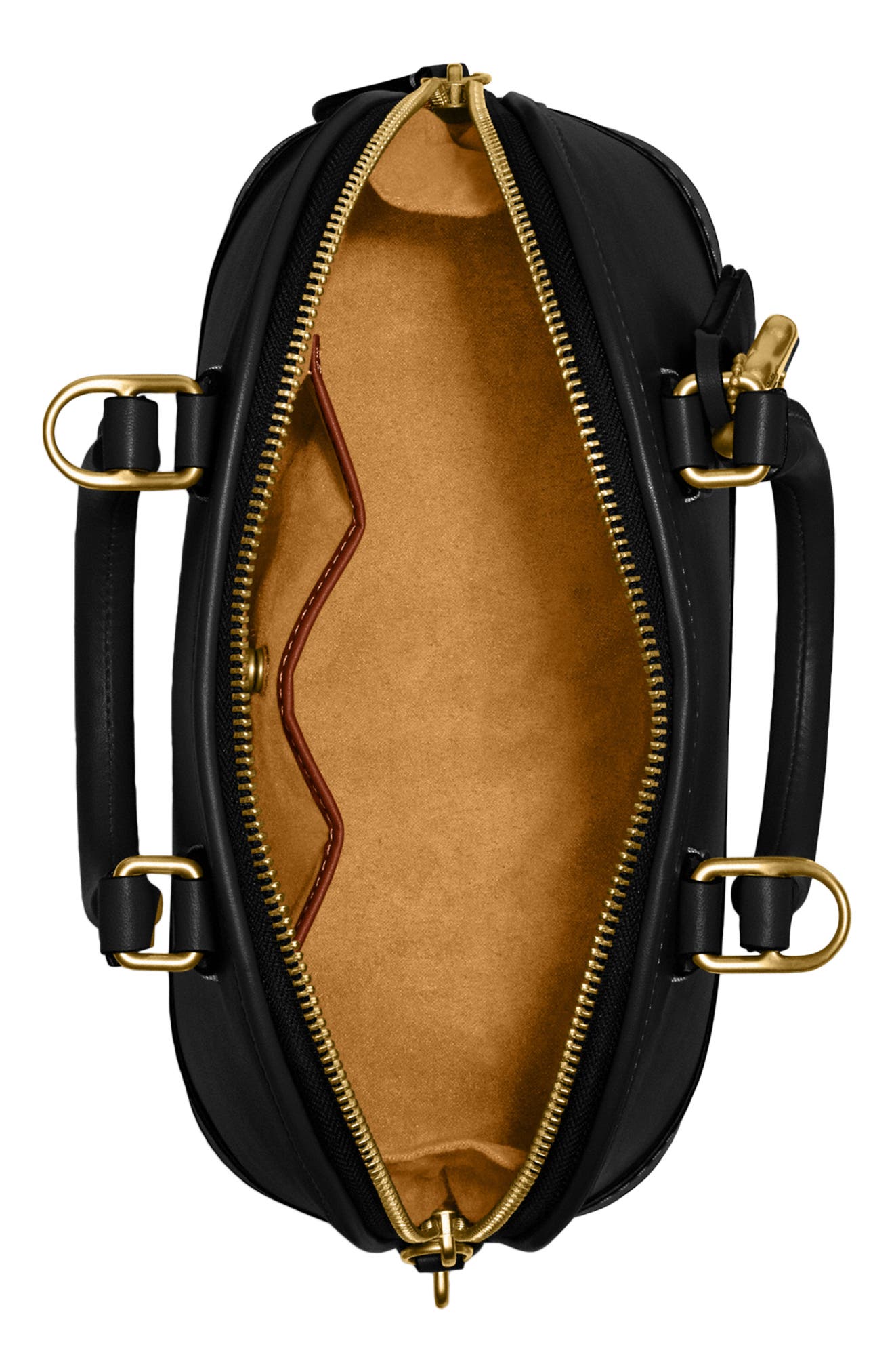 COACH Leather Domed Satchel, Alternate, color, 