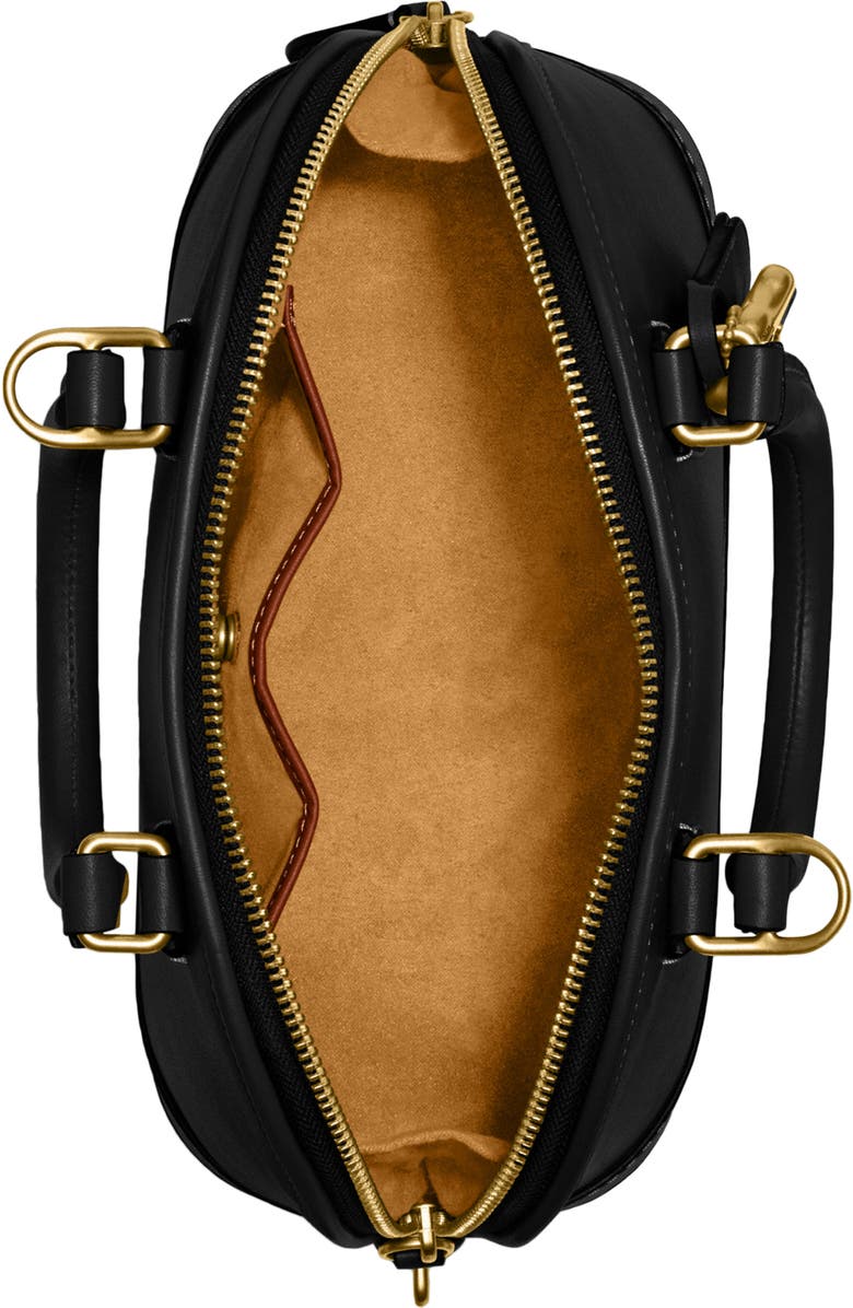 COACH Leather Domed Satchel, Alternate, color,