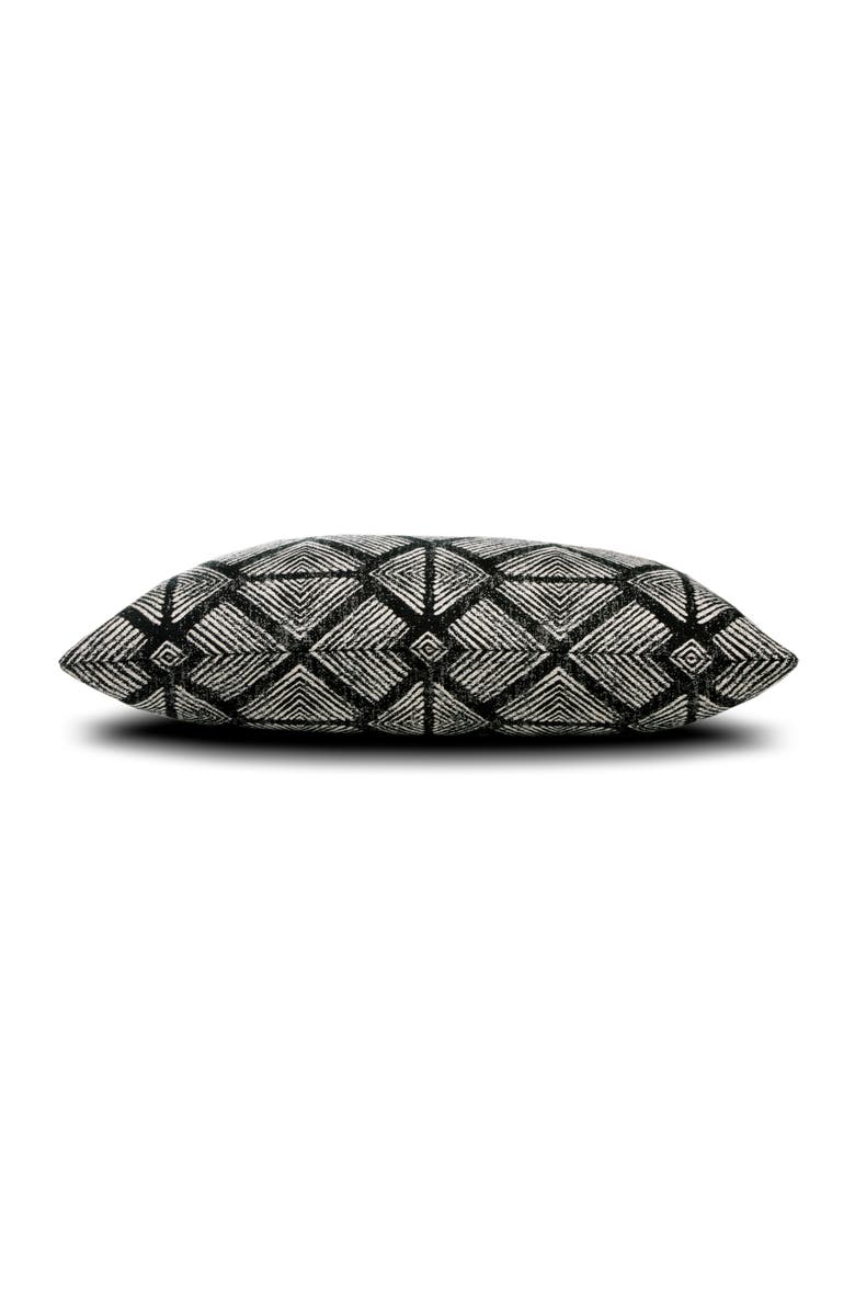 Elaine Smith Bakuba Indoor & Outdoor Woven Accent Pillow, Alternate, color, Ebony