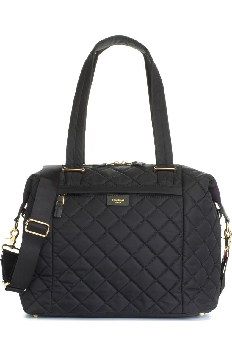 Storksak Stevie Water Resistant Quilted Diaper Bag, Main, color,