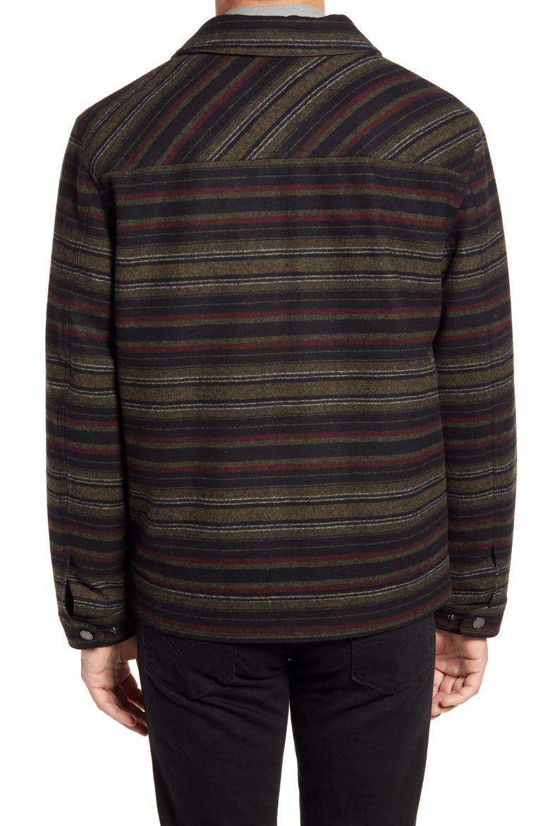 Mt. Hood Stripe Jacket, Alternate, color, BLACK/ OLIVE STRIPE