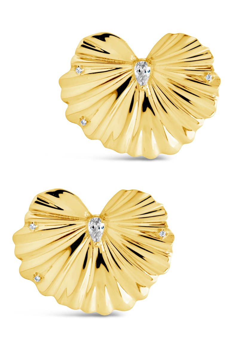 Phoenix Stud Earrings, Alternate, color, GOLD