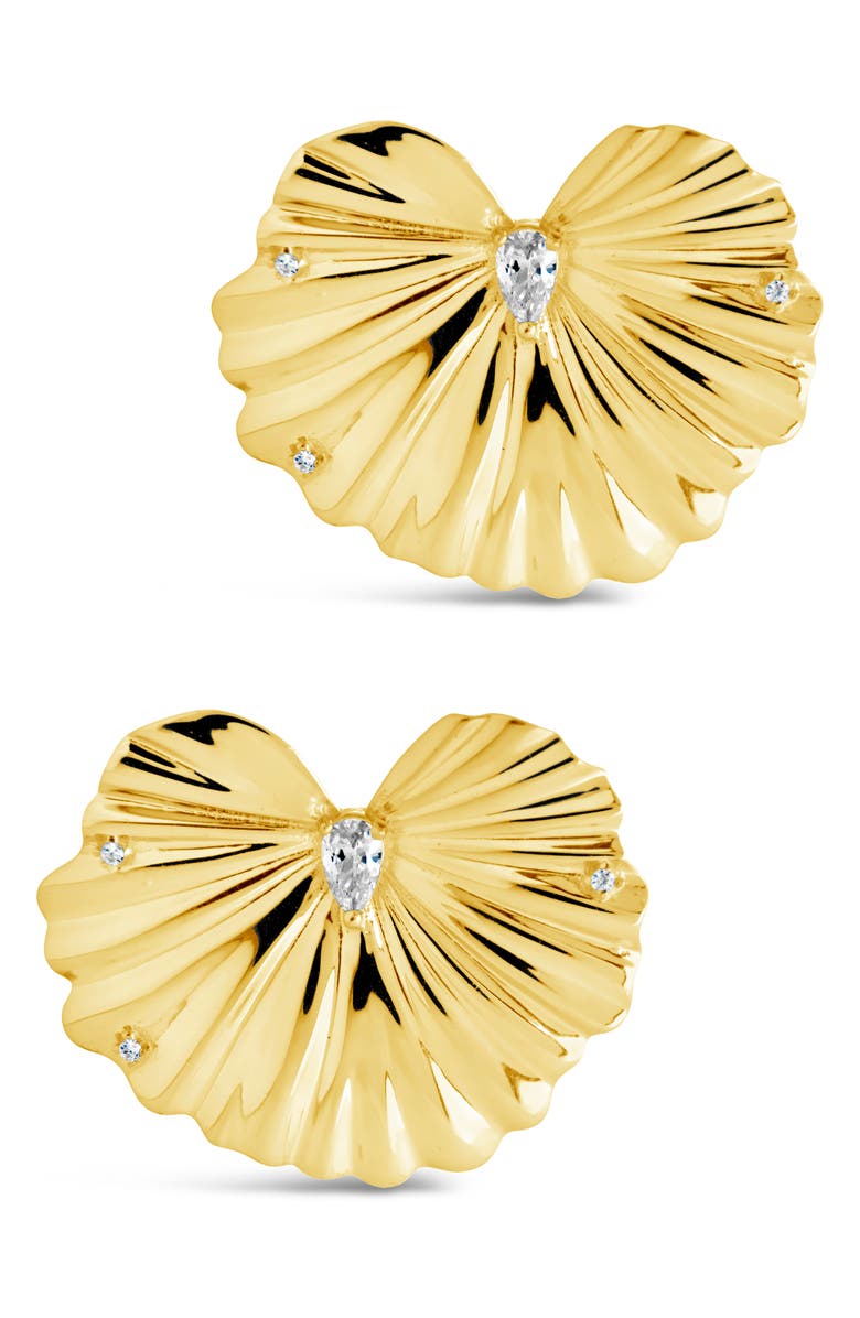 Sterling Forever Phoenix Stud Earrings, Alternate, color, Gold