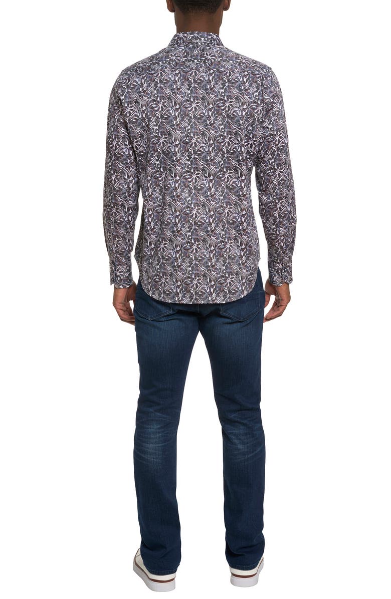 Robert Graham Aegean Stretch Button-Up Shirt, Alternate, color, Black Multi