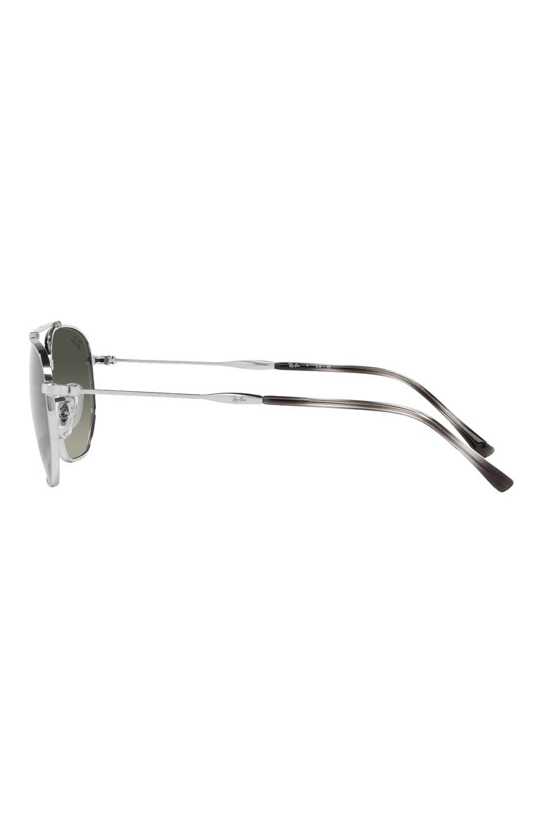 54mm Gradient Irregular Sunglasses, Alternate, color, SILVER