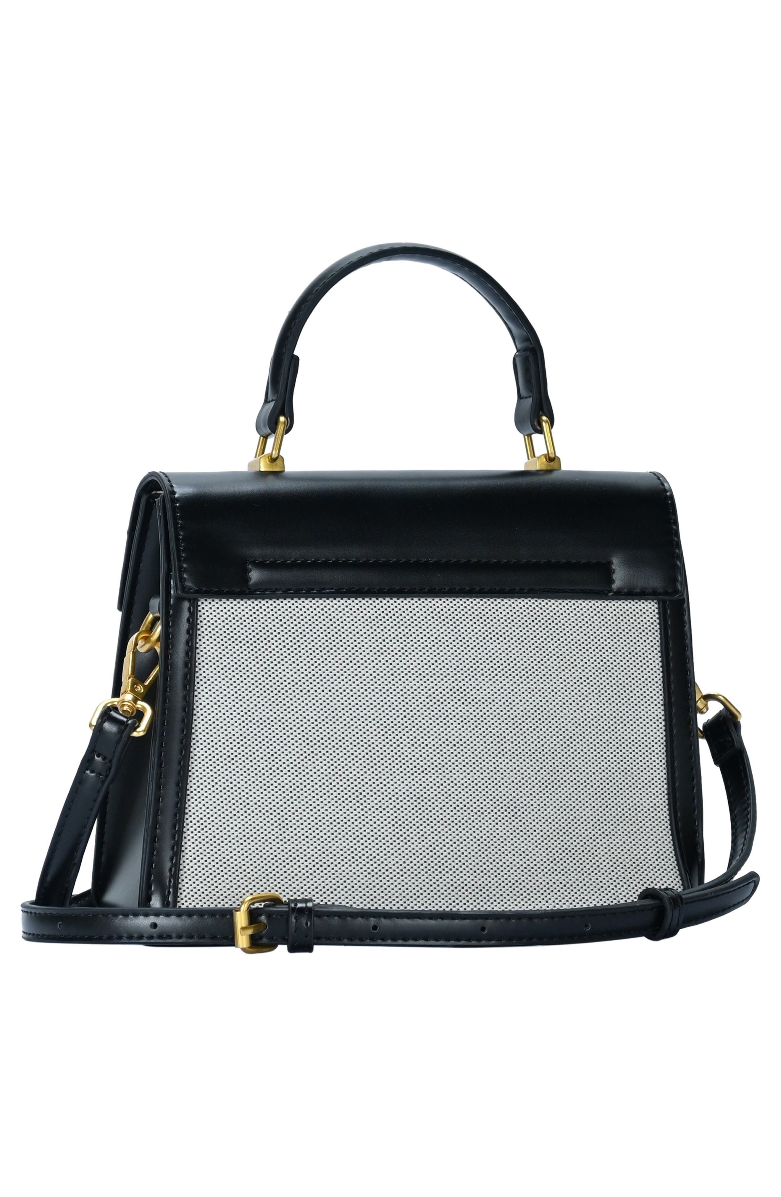 Miztique Structured Top Handle Satchel, Alternate, color, Black
