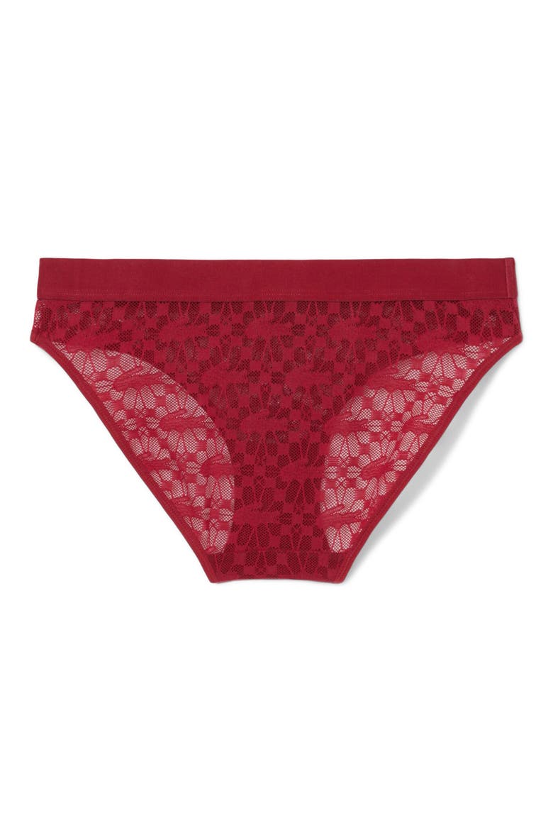 Lace Bikini Briefs, Alternate, color, BORDEAUX