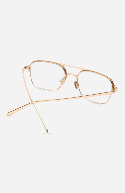 Indy Jimmy Aviator Blue Light Eyeglasses In Gold
