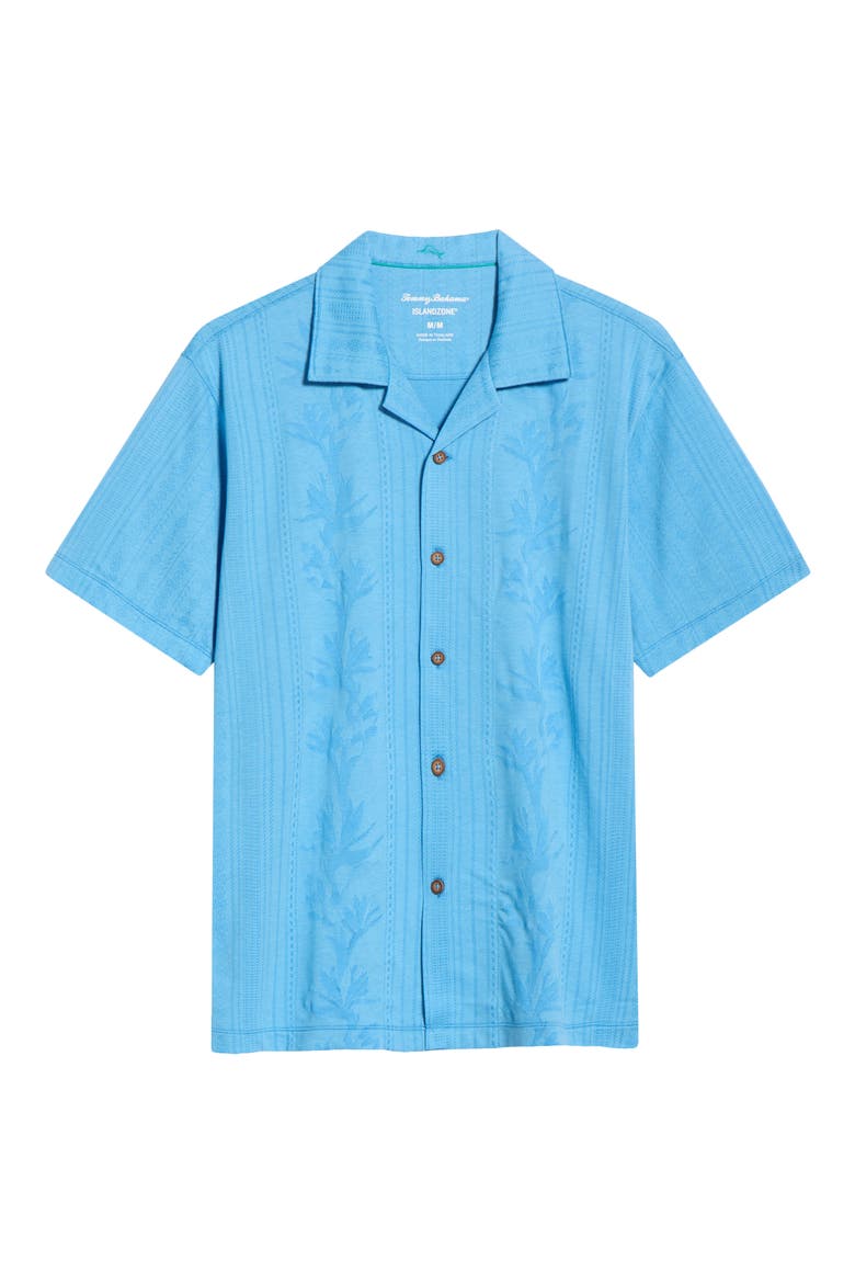 Palm Fresco Beach IslandZone® Button-Up Camp Shirt, Alternate, color, CAMPANULA