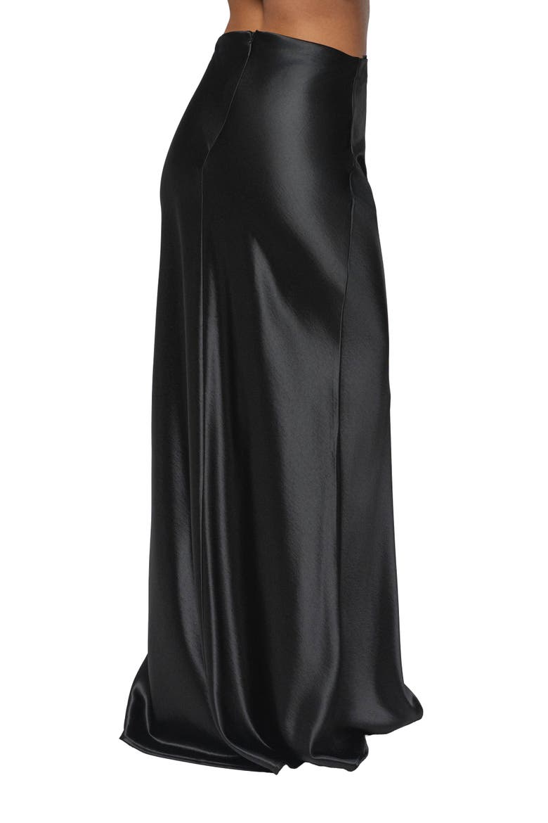 Tradition Satin Maxi Skirt, Alternate, color, Black