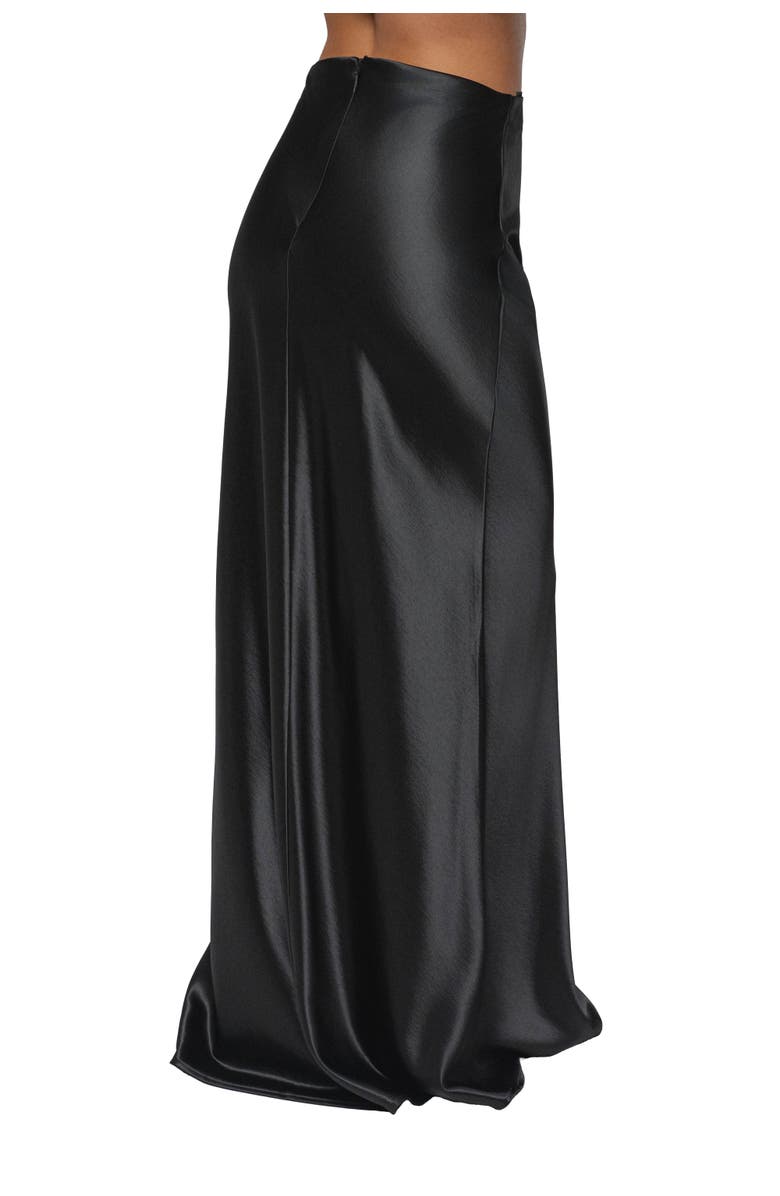 JLUXLABEL Tradition Satin Maxi Skirt, Alternate, color, Black