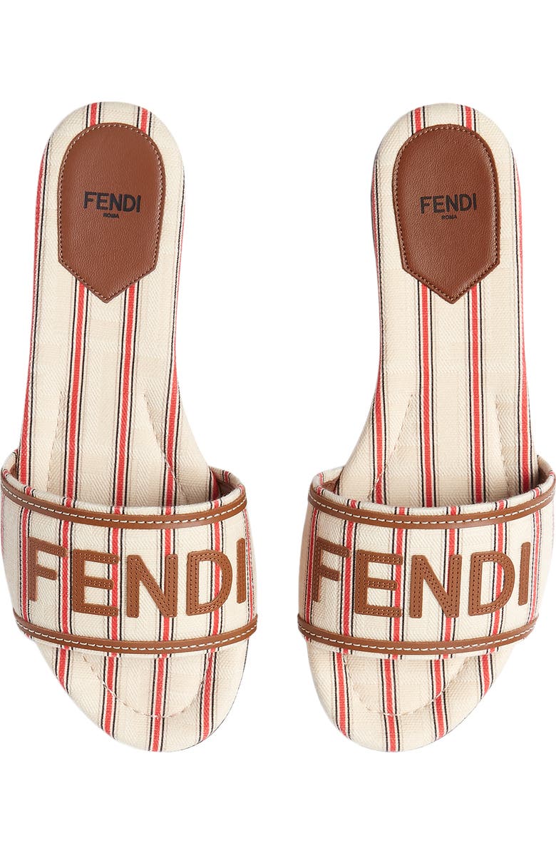 Fendi Sunshine Slide Sandal, Alternate, color, Stripe Multi