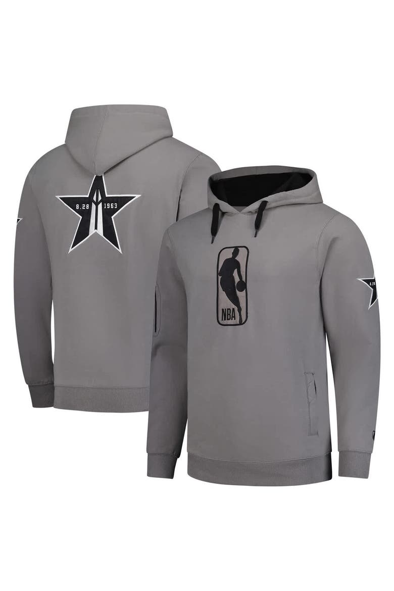 Unisex FISLL Gray NBA Events Logoman Shadow Collection Pullover Hoodie, Main, color, Gray