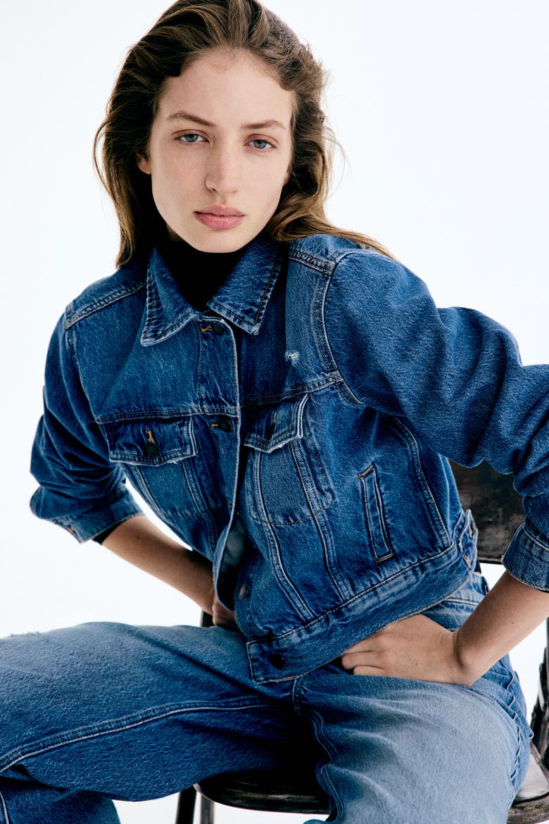Denim Jacket, Alternate, color, Denim blue