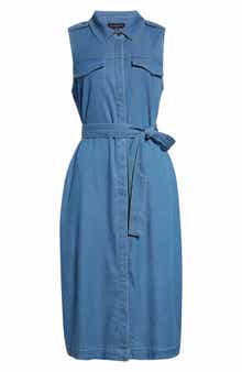 Universal Standard Sleeveless Chambray Shirtdress