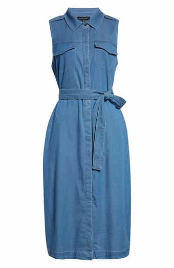 Universal Standard Sleeveless Chambray Shirtdress