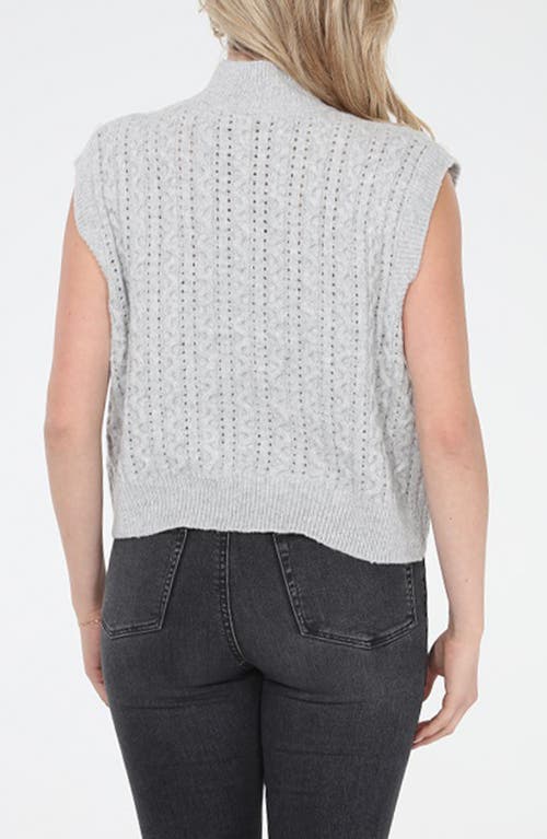 Rain And Rose Sequin Sweater Vest In Gray