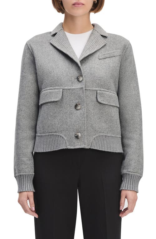 Favorite Daughter The City Wool Blend Bomber Jacket In Gray