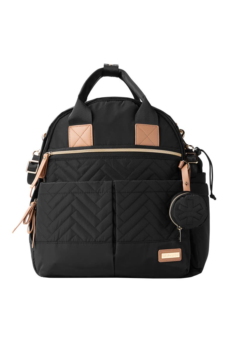 Suite 6-in-1 Diaper Backpack Set, Main, color, BLACK