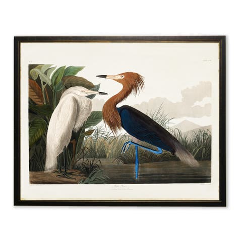 Two Herons in Black and Copper Frame