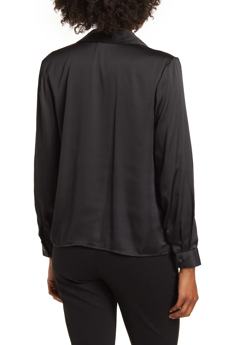 Valerie Tie Front Blouse, Alternate, color, BLACK
