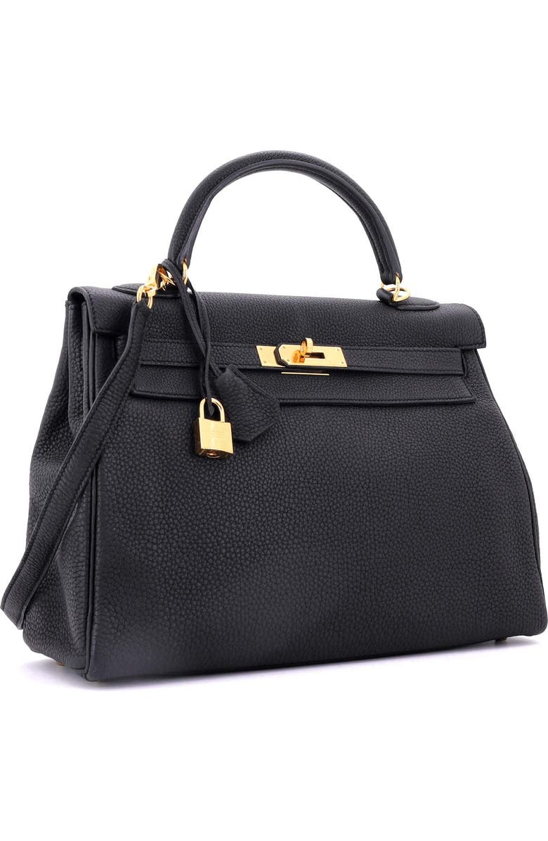 Pre-Owned Hermes Kelly Handbag Black Togo with Gold Hardware 32, Alternate, color, Noir