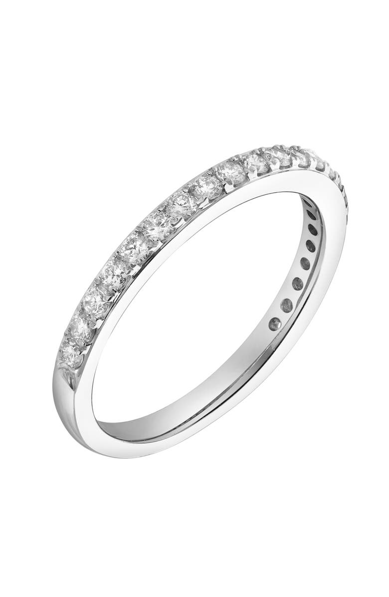 LuvMyJewelry Lina 14K Gold Round Diamond Studded Eternity Ring - 0.51cts, Alternate, color, 14K White Gold