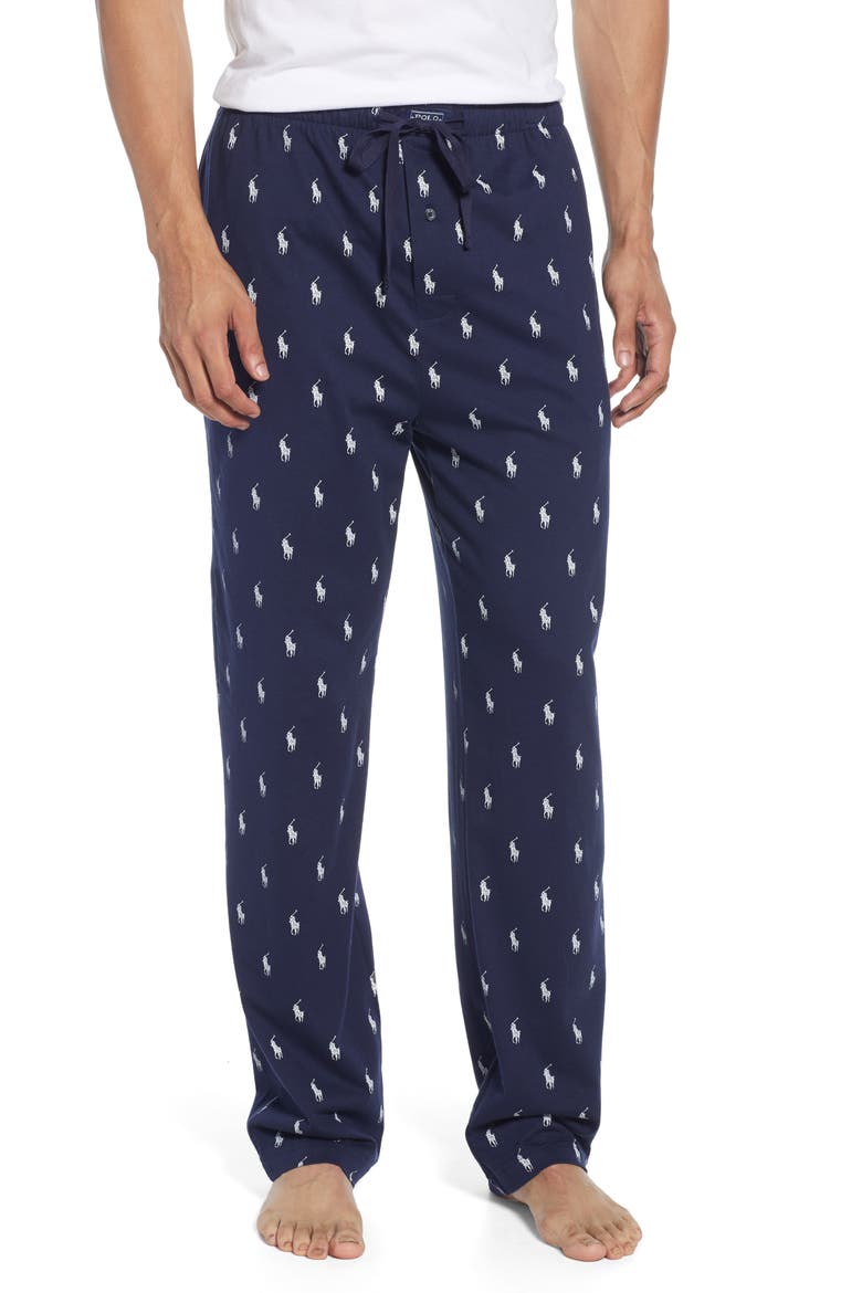 Aopp Pajama Pants, Main, color, CRUISE NAVY