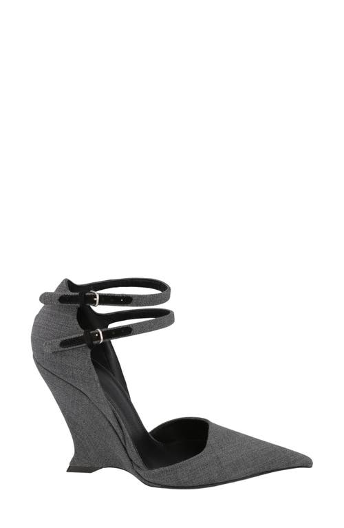 Ferragamo Wedge Heel Pump In Gray