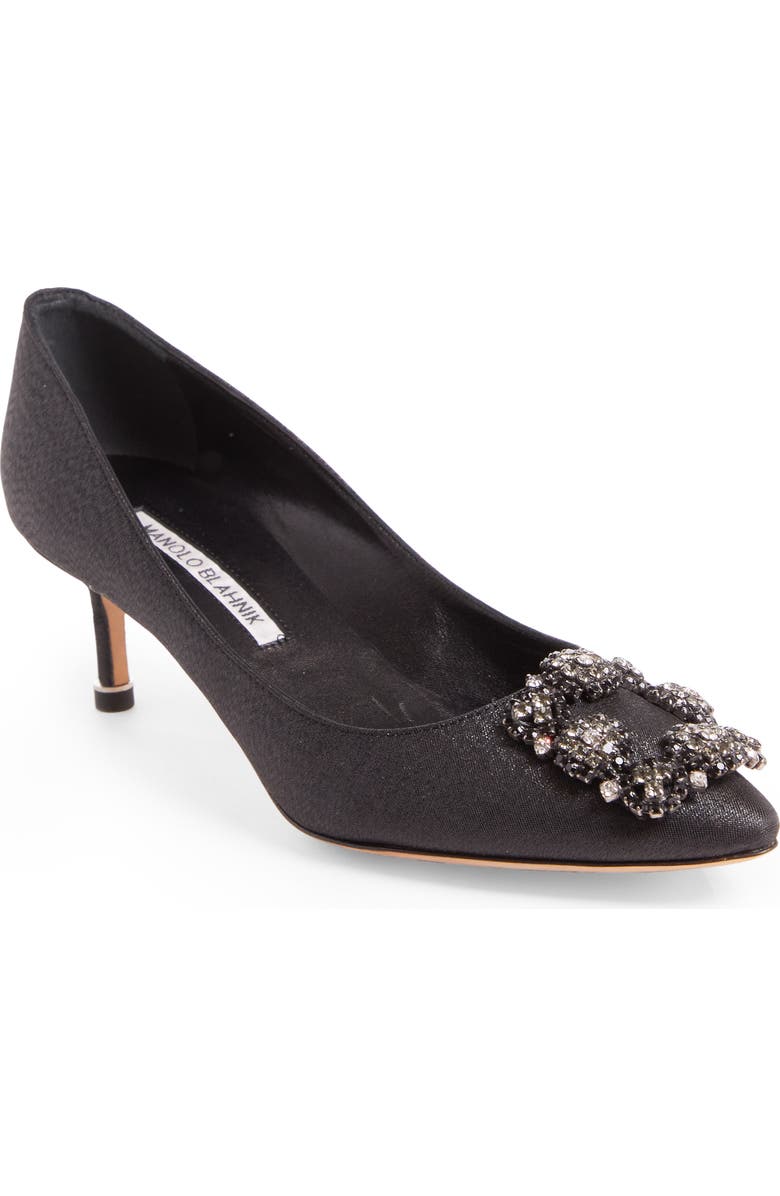 Manolo Blahnik Hangisi Crystal Embellished Pointed Toe Pump, Main, color,