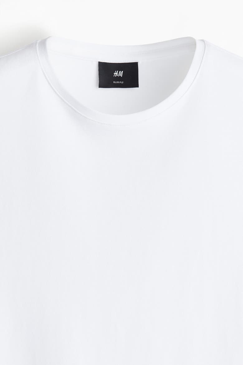 5-pack slim fit t-shirts, Alternate, color, White