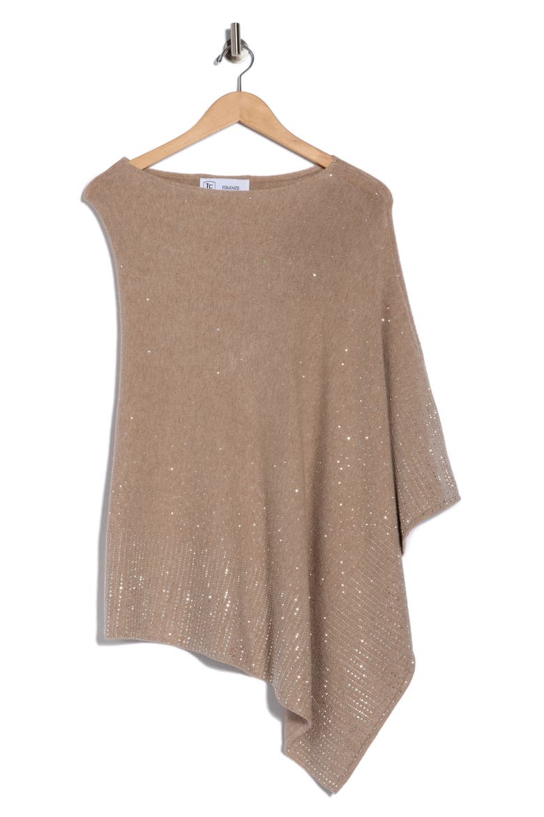 Embellished Poncho, Alternate, color, OATMEAL