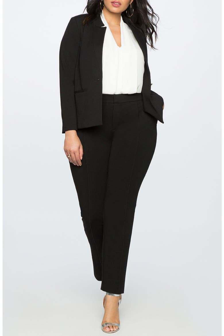The Ultimate Stretch One-Button Blazer, Alternate, color, BLACK
