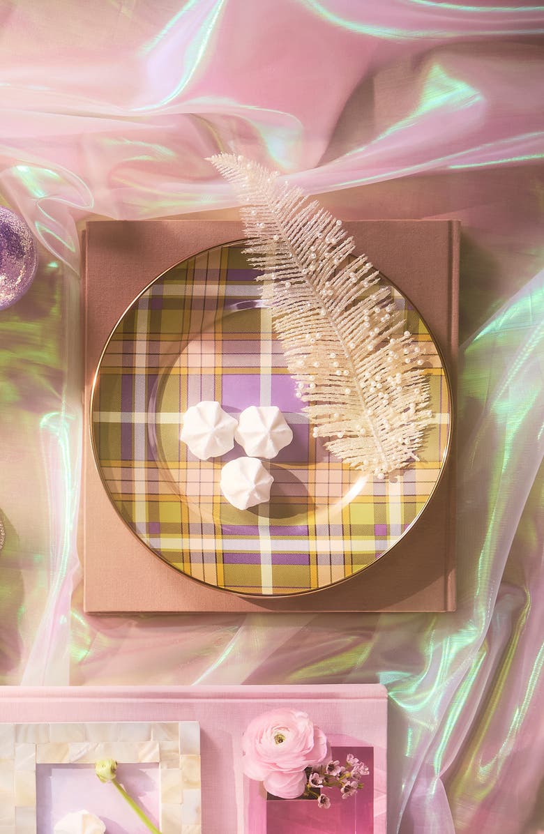 MACKENZIE CHILDS Tartan Violet Dinner Plate, Alternate, color, Tartan Violet