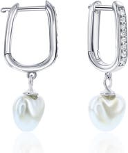 Donatello Gian Sterling Silver Pearl Heart Earrings