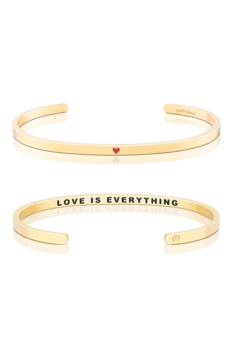 Mantra Love Is Everything bracelet, Main, color, Yellow Gold