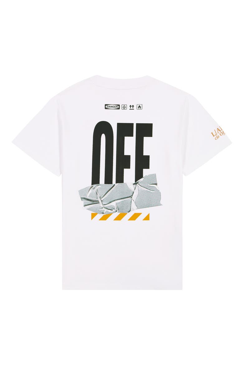 Kids' L./AB Cotton Graphic T-Shirt, Alternate, color, WHITE