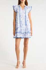 SUGARLIPS Eve Floral Print Ruffle Dress