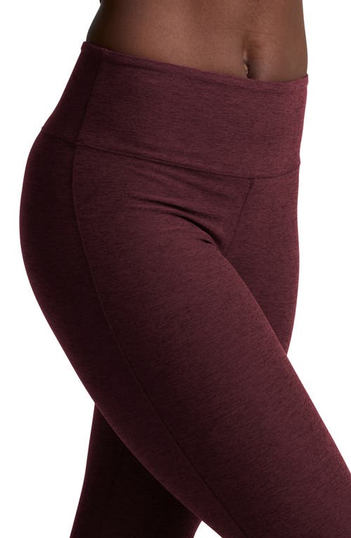 Beyond Yoga Space Dye High Waist Bootcut Leggings In Burgundy