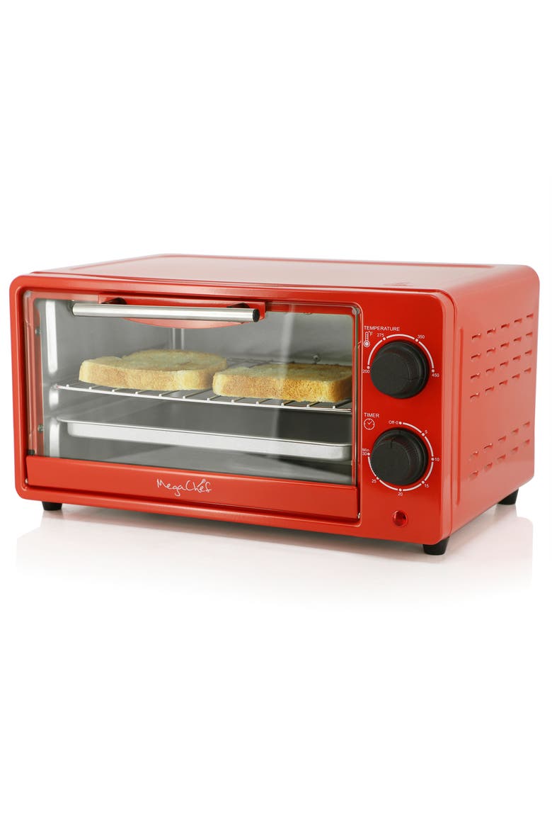 9.5 Quart Electric Counter Top Toaster Oven, Main, color, Red