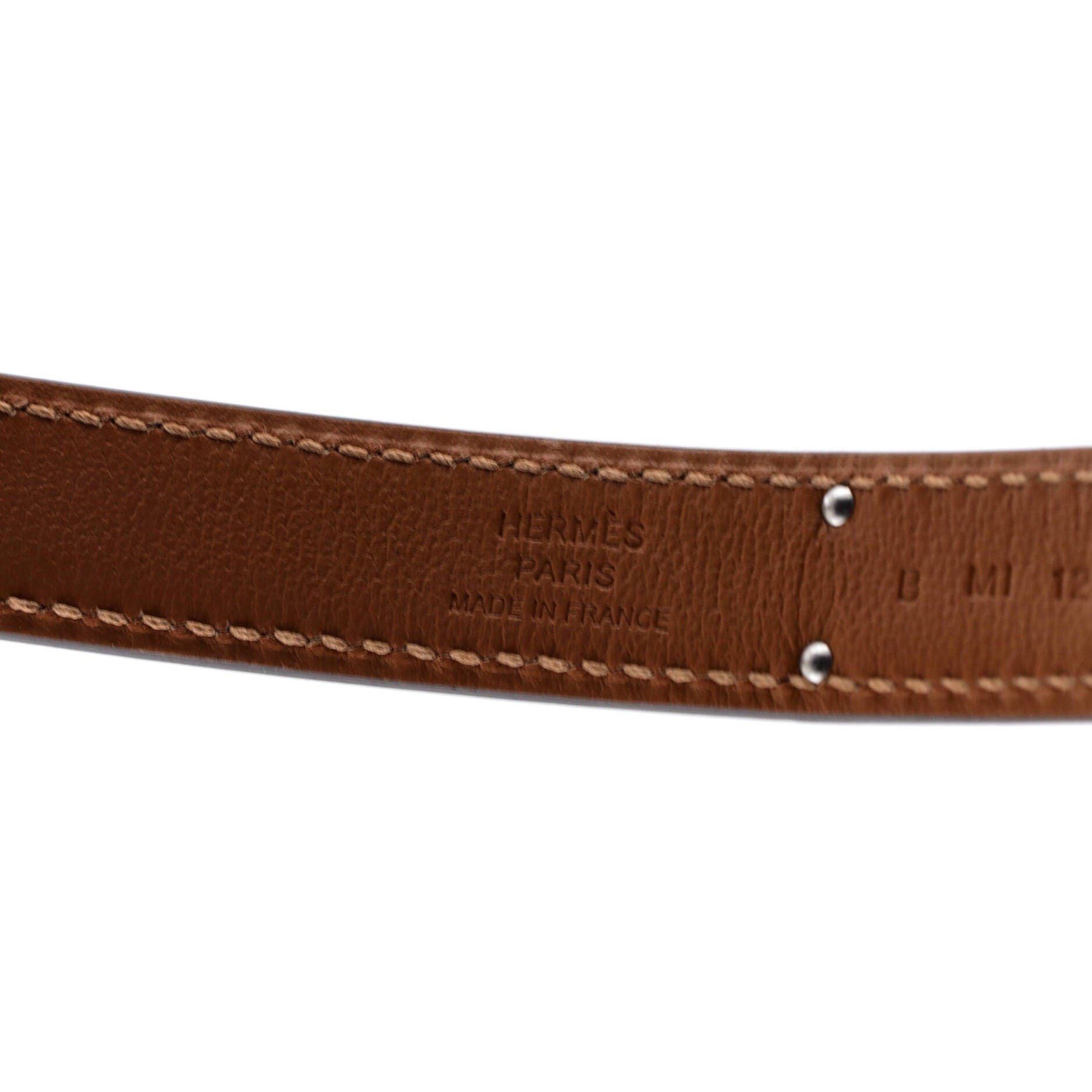 Pre-Owned Hermes Kelly Belt Leather Thin, Alternate, color, 