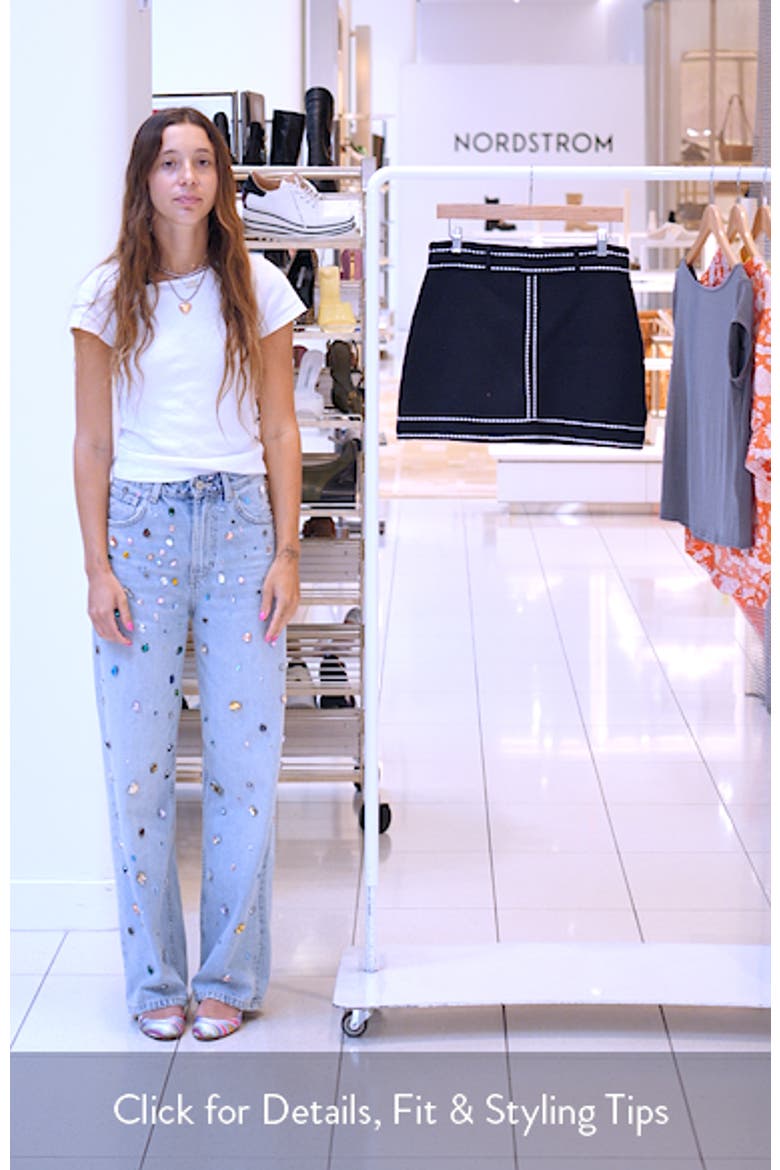 Denim Look Knit Miniskirt video