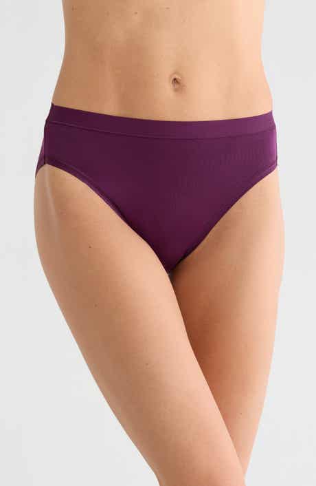 Understated Cotton Blend High Leg Briefs